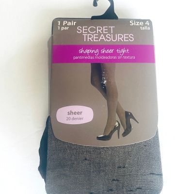 Secret Treasures Shaping Sheer Tights - Black - Size 4